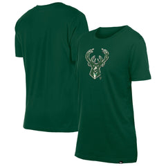 Milwaukee Bucks Women's Glam Game Flower T-Shirt - Hunter Green for sale