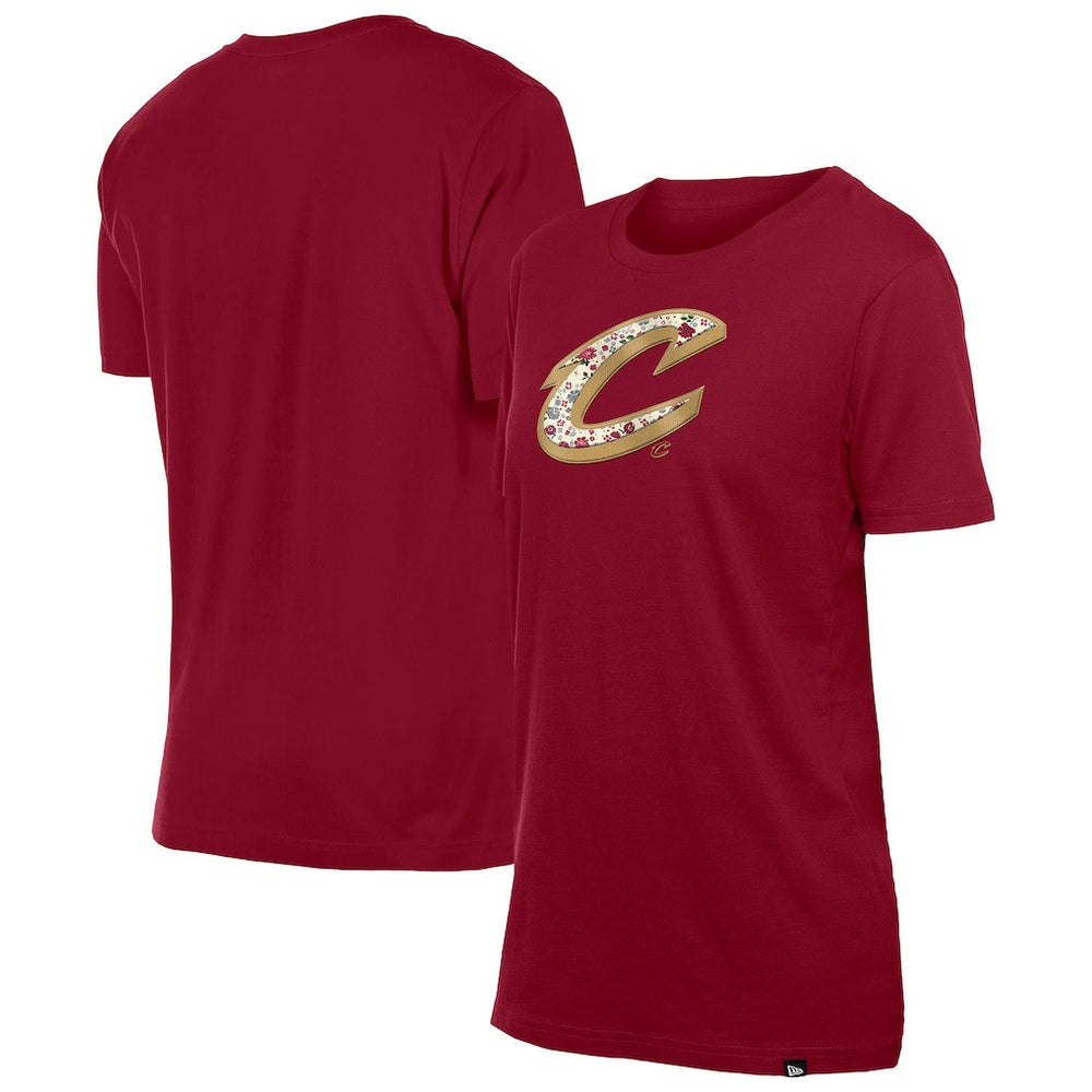 Cleveland Cavaliers Women's Glam Game Flower T-Shirt sale - Wine online