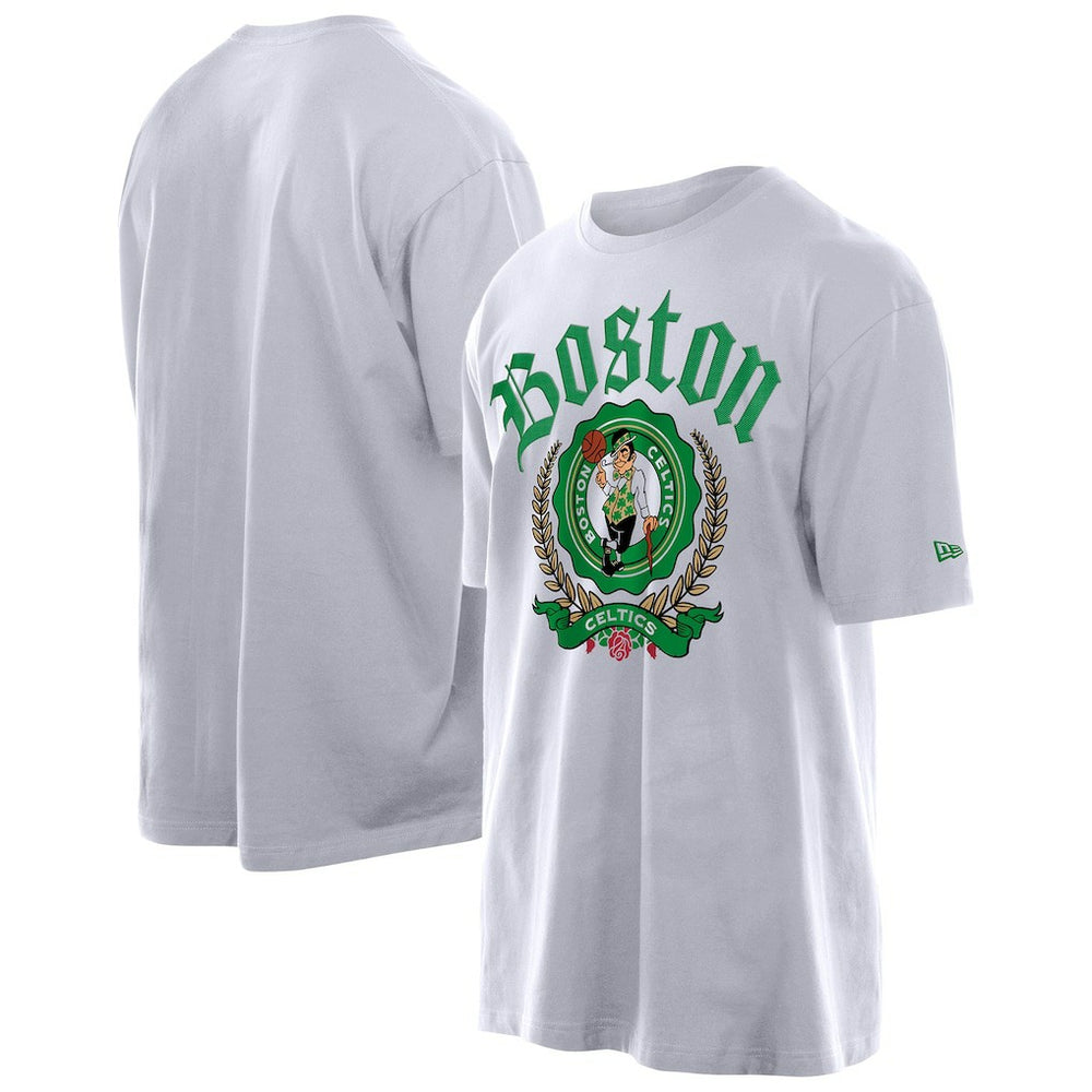 Boston Celtics Throwback Prep Oversized T-Shirt - White cheap