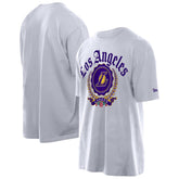Los Angeles Lakers Throwback Prep Oversized T-Shirt - White sale