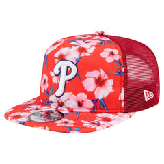 Philadelphia Phillies Adventure Pattern Golfer Trucker Snapback Hat Red