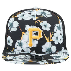 Pittsburgh Pirates Adventure Pattern Golfer Trucker Snapback Hat Black