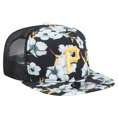 Pittsburgh Pirates Adventure Pattern Golfer Trucker Snapback Hat Black