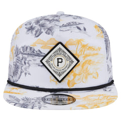 Pittsburgh Pirates Printed Island Golfer Snapback Hat White