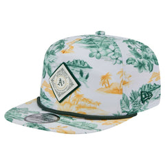 Athletics Printed Island Golfer Snapback Hat White