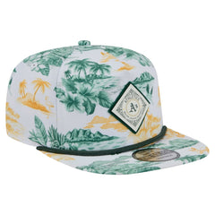 Athletics Printed Island Golfer Snapback Hat White
