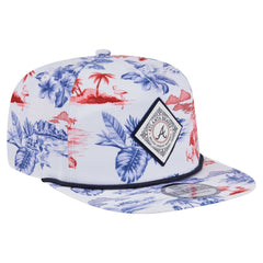 Atlanta Braves Printed Island Golfer Snapback Hat White