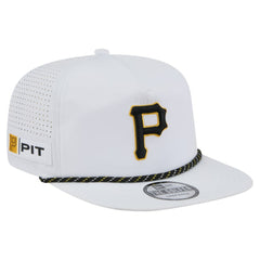 Pittsburgh Pirates Perforated Golfer Snapback Hat White