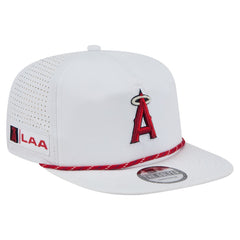 Los Angeles Angels Perforated Golfer Snapback Hat White