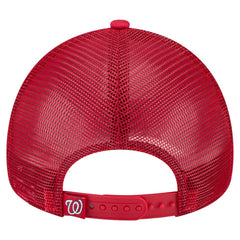 Washington Nationals Distressed 9FORTY A-Frame Adjustable Trucker Hat Red