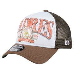 San Diego Padres Distressed 9FORTY A-Frame Adjustable Trucker Hat Brown