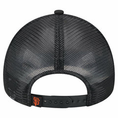 San Francisco Giants Distressed 9FORTY A-Frame Adjustable Trucker Hat Black