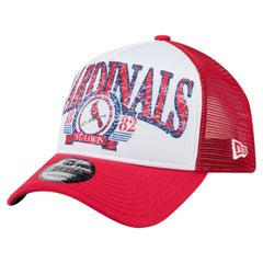 St. Louis Cardinals Distressed 9FORTY A-Frame Adjustable Trucker Hat White