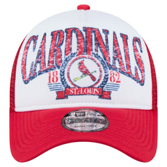 St. Louis Cardinals Distressed 9FORTY A-Frame Adjustable Trucker Hat White