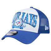 Toronto Blue Jays Distressed 9FORTY A-Frame Adjustable Trucker Hat White/Royal