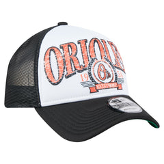 Baltimore Orioles Distressed 9FORTY A-Frame Adjustable Trucker Hat Black