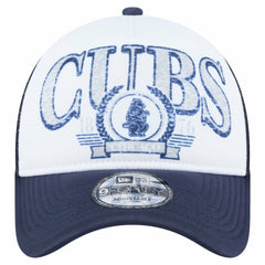 Chicago Cubs Distressed 9FORTY A-Frame Adjustable Trucker Hat White/Navy
