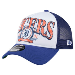 Detroit Tigers Distressed 9FORTY A-Frame Adjustable Trucker Hat White/Navy