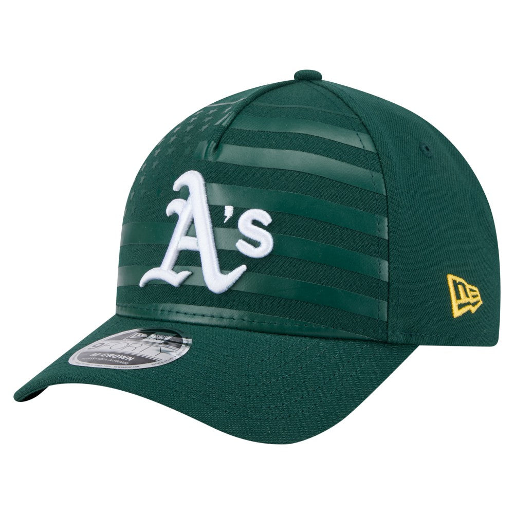 Athletics American Flag 9FORTY M-Crown A-Frame Adjustable Hat Green