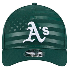 Athletics American Flag 9FORTY M-Crown A-Frame Adjustable Hat Green