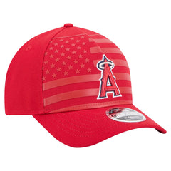 Los Angeles Angels American Flag 9FORTY M-Crown A-Frame Adjustable Hat Red