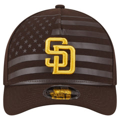 San Diego Padres American Flag 9FORTY M-Crown A-Frame Adjustable Hat Brown