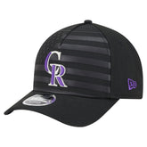 Colorado Rockies American Flag 9FORTY M-Crown A-Frame Adjustable Hat Black