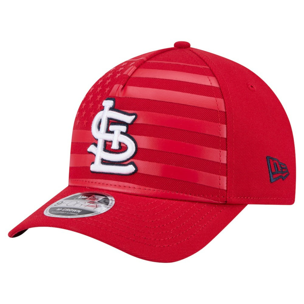 St. Louis Cardinals American Flag 9FORTY M-Crown A-Frame Adjustable Hat Red