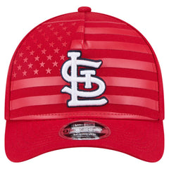 St. Louis Cardinals American Flag 9FORTY M-Crown A-Frame Adjustable Hat Red