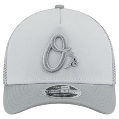 Baltimore Orioles Color Pack A-Frame 9FORTY Trucker Adjustable Hat Gray