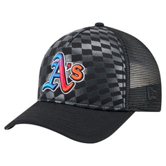 Athletics Gradient 9FORTY A-Frame M-Crown Trucker Adjustable Hat Black