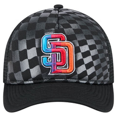 San Diego Padres Gradient 9FORTY A-Frame M-Crown Trucker Adjustable Hat Black