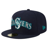 Seattle Mariners Overlap 59FIFTY Fitted Hat Navy
