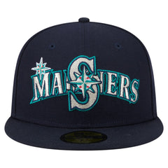 Seattle Mariners Overlap 59FIFTY Fitted Hat Navy