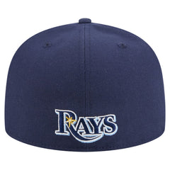 Tampa Bay Rays Overlap 59FIFTY Fitted Hat Navy