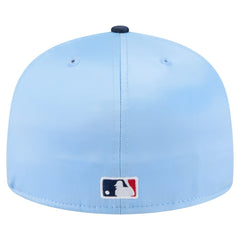 Tampa Bay Rays Satin 59FIFTY Fitted Hat Light Blue/Navy