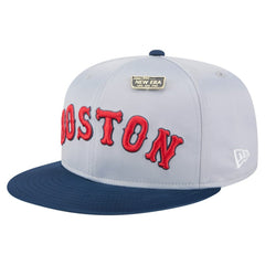 Boston Red Sox Satin 59FIFTY Fitted Hat Gray/Navy