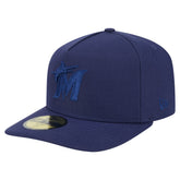 Miami Marlins Color Pack A-Frame 59FIFTY Fitted Hat Navy