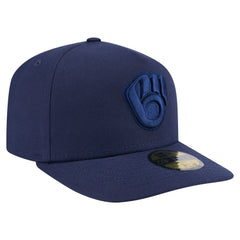 Milwaukee Brewers Color Pack A-Frame 59FIFTY Fitted Hat Navy
