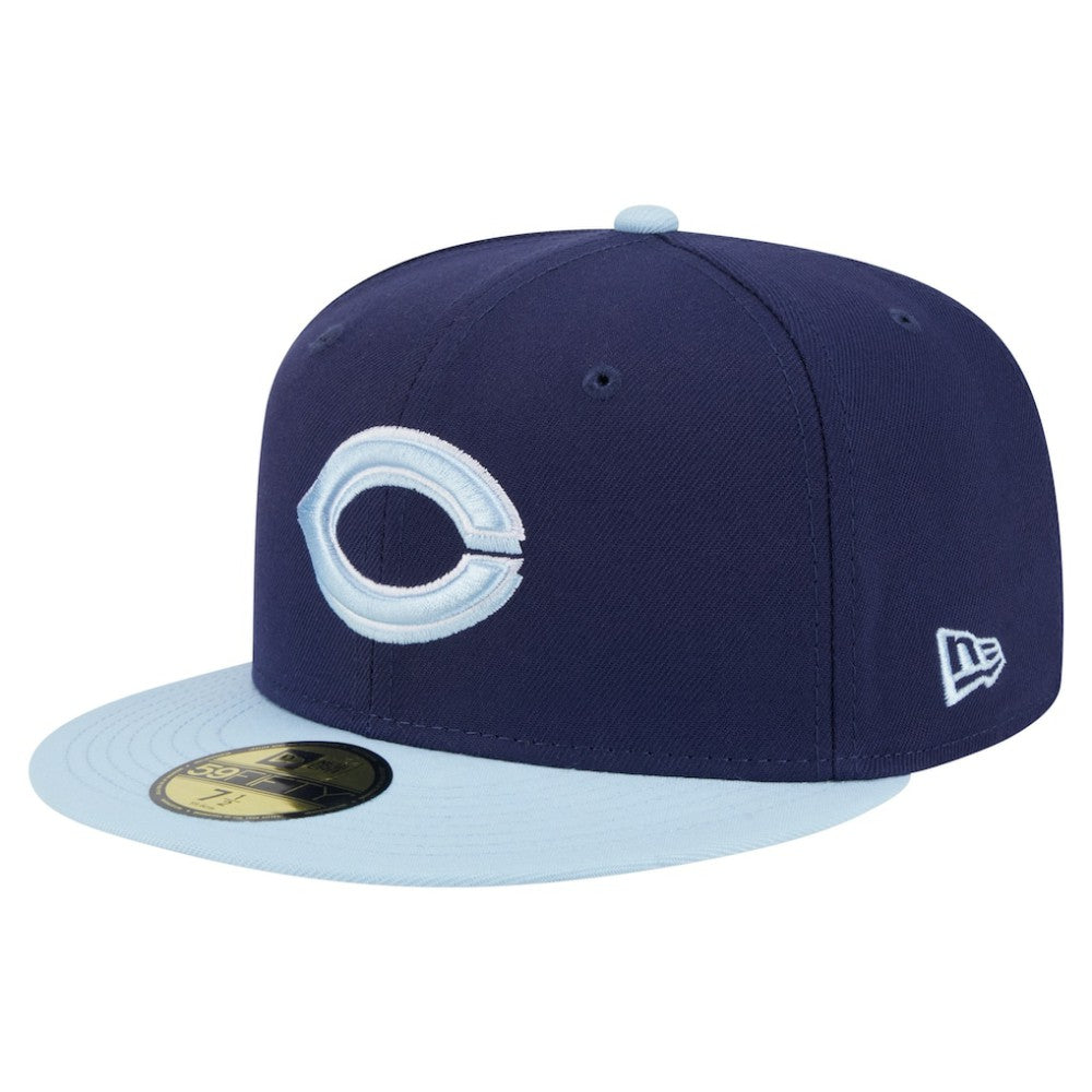 Cincinnati Reds Color Pack 2-Tone 59FIFTY Fitted Hat Navy/Light Blue