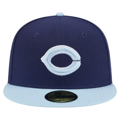 Cincinnati Reds Color Pack 2-Tone 59FIFTY Fitted Hat Navy/Light Blue