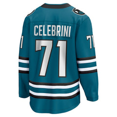 Macklin Celebrini San Jose Sharks Fanatics Home Breakaway Jersey – Teal Jerseys
