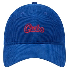Chicago Cubs Women's Corduroy 9TWENTY Adjustable Hat Royal