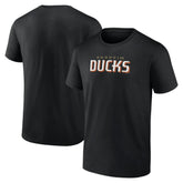 Anaheim Ducks Wordmark Logo T-Shirt - Black T-shirts