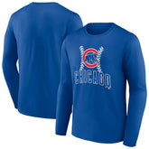 Chicago Cubs Fastball Long Sleeve T-Shirt Royal