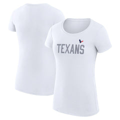 Houston Texans G-III 4Her by Carl Banks Women's Super-Slim Fit Lightweight Dot Print T-Shirt - White online