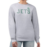 New York Jets G-III 4Her by Carl Banks Women's Dot Print Fleece Pullover Sweatshirt - Heather Gray outlet