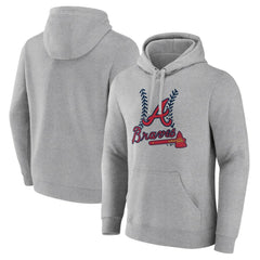 Atlanta Braves Fastball Pullover Hoodie Gray