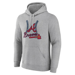 Atlanta Braves Fastball Pullover Hoodie Gray