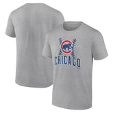 Chicago Cubs Fastball T-Shirt Heather Gray